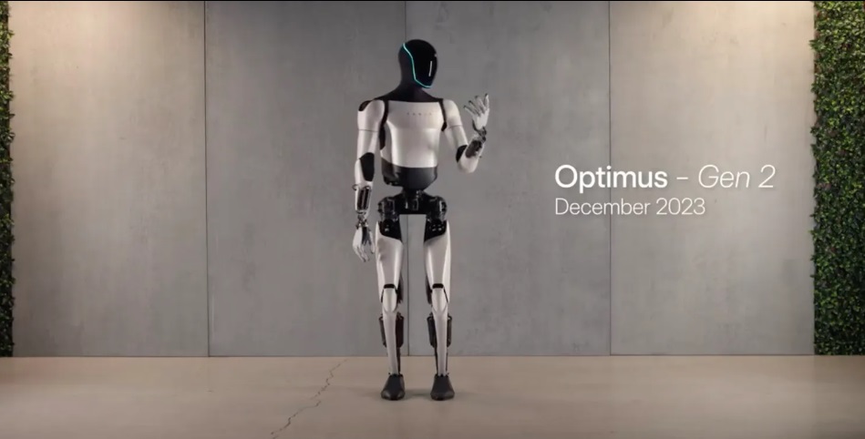 테슬라의 인공지능(AI) 휴머노이드 로봇 옵티머스 2세대 모델